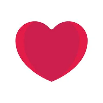 Heart on white background. Vector illustration. Happy Valentines Day. EPS 10. Stock Illustration