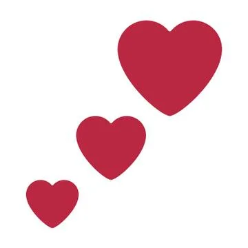 Heart on white background. Vector illustration. Happy Valentines Day. EPS 10. Stock Illustration