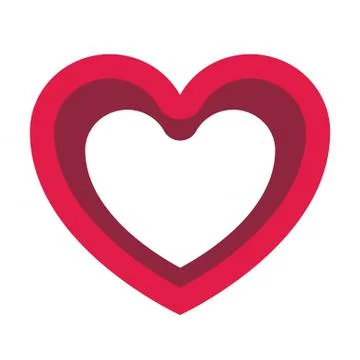 Heart on white background. Vector illustration. Happy Valentines Day. EPS 10. Stock Illustration