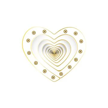 A heart of white. Design elements for Valentine s Day. Vector Icon. Stockillustratie