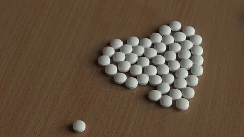 The heart of the white pills. Video stock 75211637