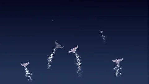 Heart wings effect background and 2d animation  Stock Footage 241680183