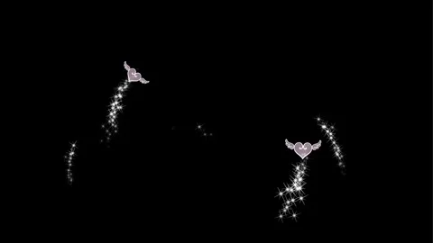 Heart wings effect background and 2d animation  Stock Footage 241680369