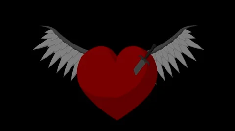 Heart with wings Stock Footage 993589