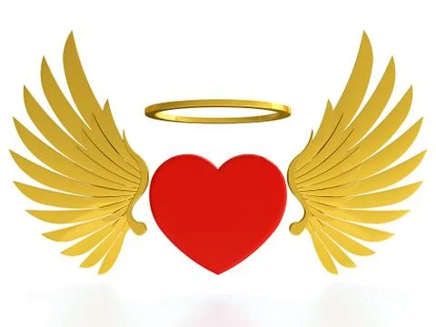 Heart with wings Stock Illustration