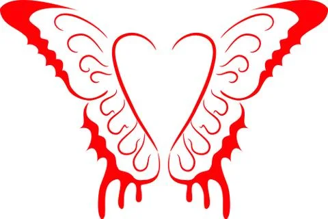 Heart with wings Stock Illustration