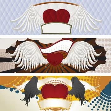 Heart with wings Stock Illustration