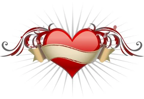 Heart with wings. Stock Illustration