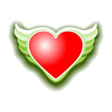 Heart with wings Stock Illustration