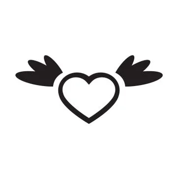 Heart with wings Stock Illustration