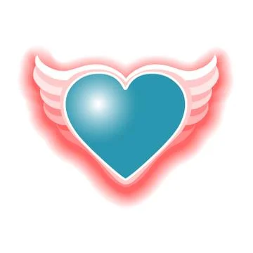 Heart with wings Stock Illustration