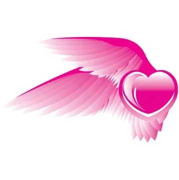 Heart with wings Stock Illustration