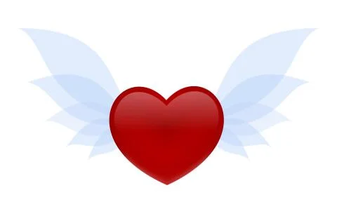 Heart with wings Stock Illustration