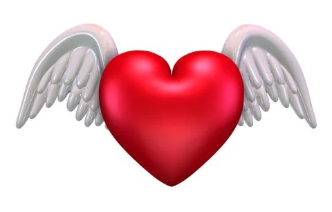 Heart with Wings Stock Illustration