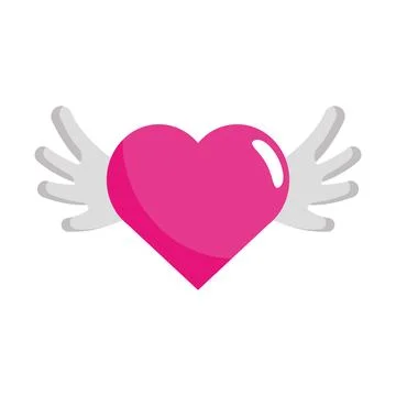 Heart with wings. Vector Stock Illustration