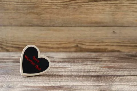 Heart on wood background 2 Stock Photos