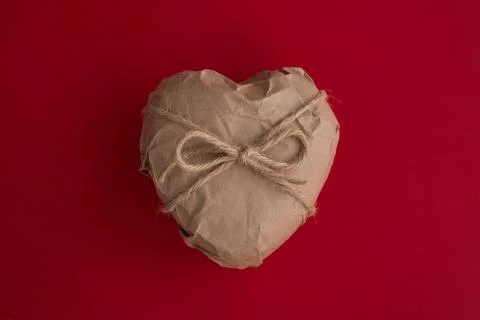 Heart in Wrapping Paper Stock Photos