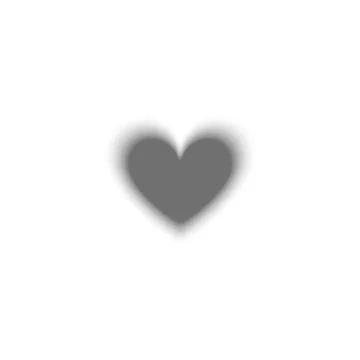 Heart Y2K gradient blurred element, grey heart with aura, love aesthetic symbol Stock Illustration