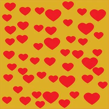 Heart with yellow background Stock Illustration