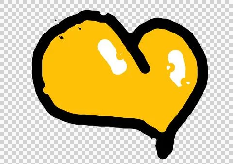 Heart yellow Stock Illustration