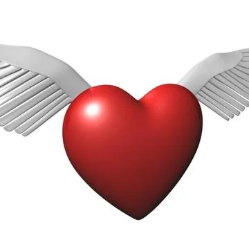 Heart_Winged 3D Model