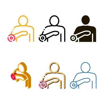 Heartache icon vector multistyle outline イラスト素材