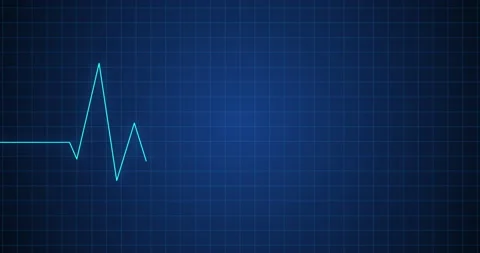 Heartbeat Animation Blue Stock Footage 162824121