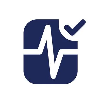 Heartbeat animation effect applying black pixel perfect solid ui icon 스톡 일러스트