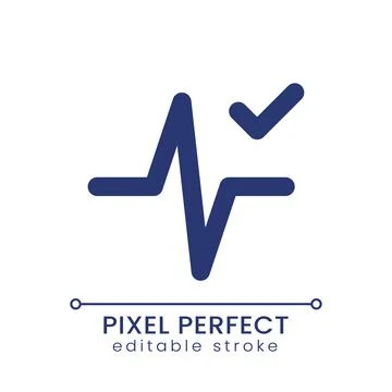 Heartbeat animation effect applying pixel perfect gradient fill ui icon Stock Illustration