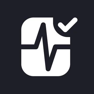 Heartbeat animation effect applying white pixel perfect solid ui icon 스톡 일러스트