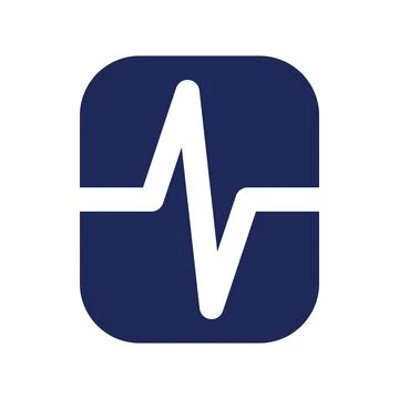 Heartbeat animation effect black pixel perfect solid ui icon Illustrazione stock