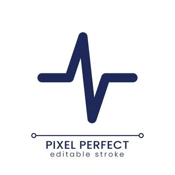 Heartbeat animation effect pixel perfect linear ui icon 스톡 일러스트