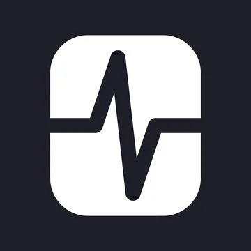 Heartbeat animation effect white pixel perfect solid ui icon Illustrazione stock