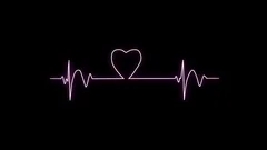 Neon Heartbeat on Black Isolated Background Stock Video - Video of beat,  monitor: 180104501