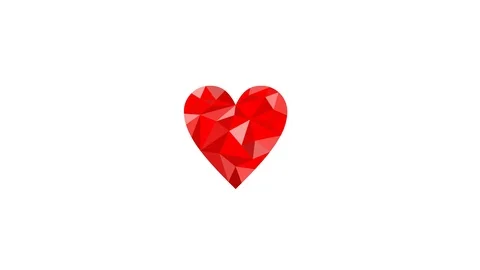 Heartbeat animation on white background Stock Footage 123038312