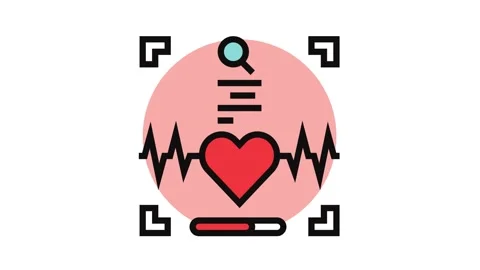 Heartbeat authentication color icon animation Stock Footage 326109972