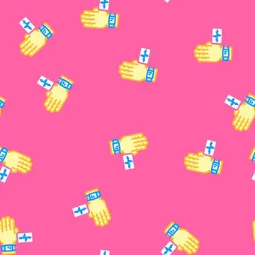 Heartbeat authentication vector seamless pattern 스톡 일러스트