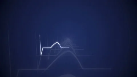 HeartBeat Cardiogram on Blue Background. Stock Footage 58882506