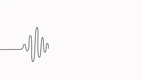 Heartbeat cardiogram continuous line drawing animation. Stock Footage 302091178