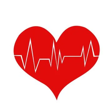Heartbeat cardiogram icon vector Illustrazione stock