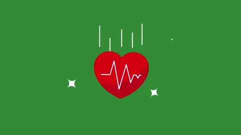 Heartbeat Cardiogram transition icon animation. Stock Footage 168012982