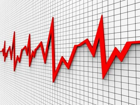 Heartbeat Chart Meaning Pulse Trace And Cardiac Illustrazione stock