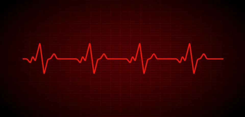 Heartbeat ecg electrocardiogram vector graph wave line. Ekg cardio heart beat Stock Illustration
