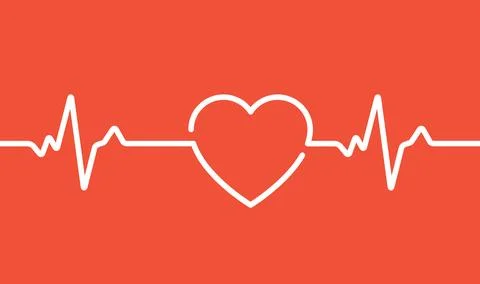 Heartbeat ecg electrocardiogram vector graph wave line. Ekg cardio heart beat Stock Illustration