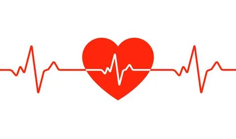 Heartbeat ecg electrocardiogram vector graph wave line. Ekg cardio heart beat Stock Illustration