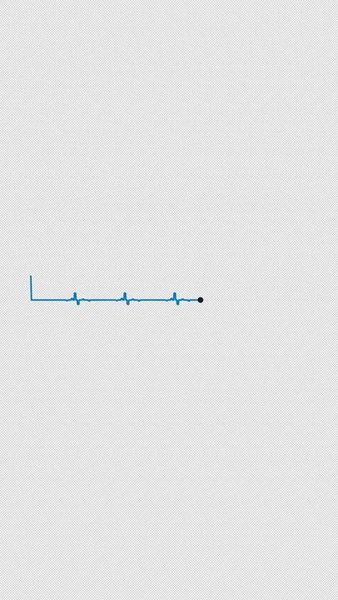 Heartbeat ECG Pulse Line 4Beat Cyan 4 Beat Overlay Alpha 4K Vertical 9x16 Light Vidéo 339507629