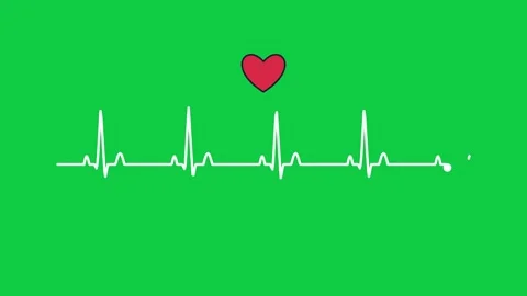 Heartbeat ECG pulse line with beating heart loading animation for medical apps Vidéo 348279957