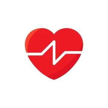 Heartbeat flat icon, vector illustration Stock Illustration