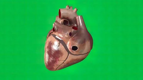 The heartbeat on green screen Stock Illustration