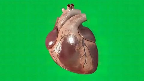 The heartbeat on green screen Illustrazione stock